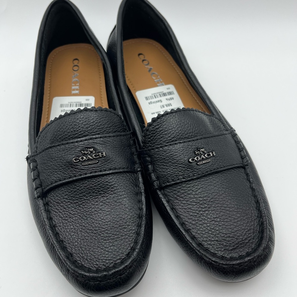 Coach Women's Black Leather Loafers